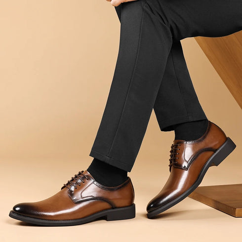 Men's Leather Casual Shoes for Formal Dress and Work Occasions